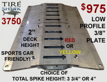 TireShark brand Traffic Spikes by TrafficSpikesUSA.com / Monsoon Mfg. LLC. One-way access control systems for road traffic, retractable tire poppers, Tiger Teeth, Cobra, Enforcer motorized spike strips for in-ground & surface installation, directional treadle systems for in-bound and out-bound pneumatic tires. Discount: apartment complex, shopping center, mall, airport, military base, factory and business to protect parking lot, employee, security, public access, commercial property. Contractors welcome.