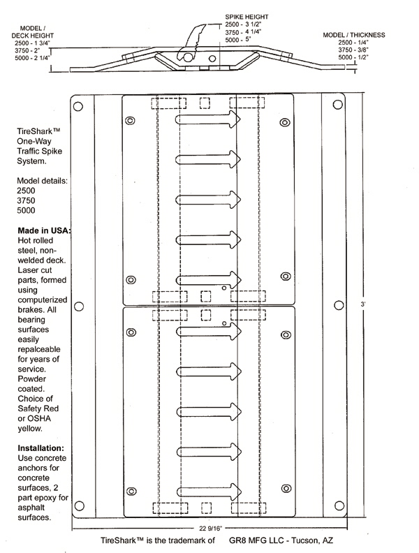 You can right-click on this TireShark traffic spike specification sheet, then select PRINT to have your own computer print this information.